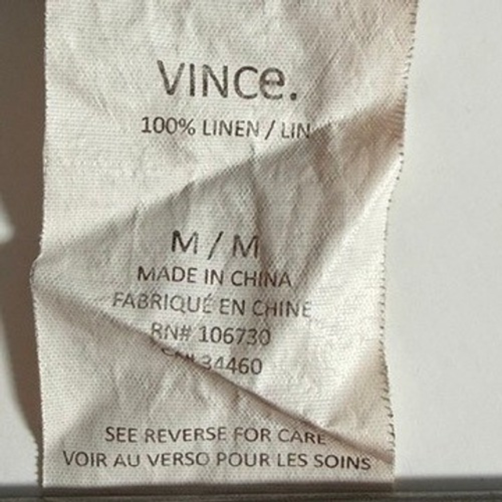 Vince Black 100% Tissue Linen Long Sleeve Top Crew Neck Medium y2k capsule fairy - Picture 6 of 9